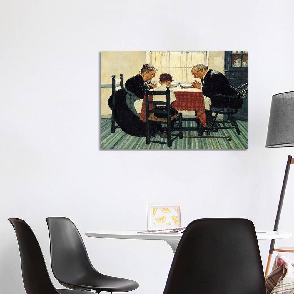 iCanvas "Family Grace (Pray)" by Norman Rockwell Canvas Print