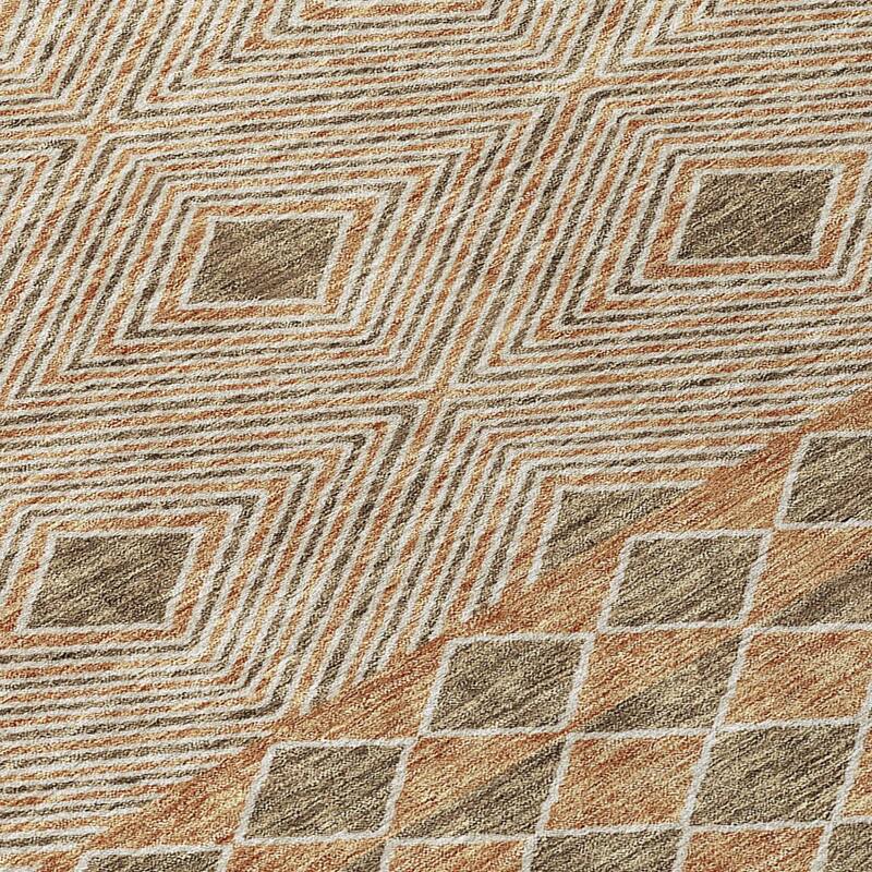 HomeRoots Geometric Transitional Rectangle Outdoor Rug