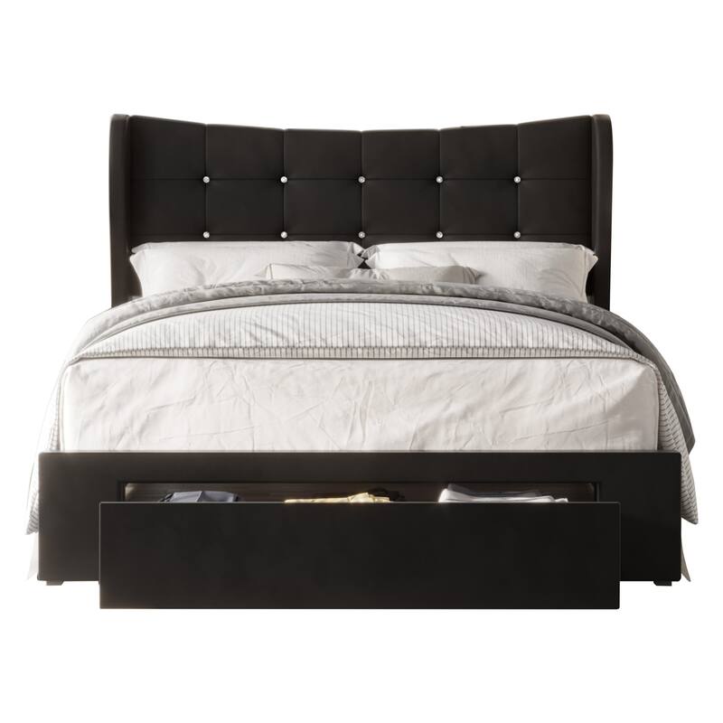 Bennett Tufted Upholstered Storage Panel Bed