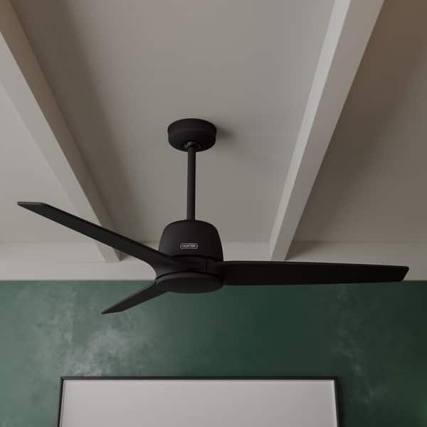 slide 2 of 20, Hunter + Jasmine Roth 52" Malden Ceiling Fan and Handheld Remote - Contemporary, Modern - Designer! Matte Black