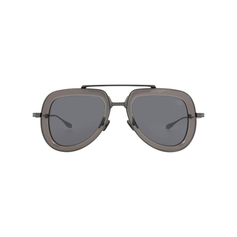 Valentino Aviator-Frame Acetate/Metal Sunglasses - Black Black Grey - Black - Black Lens