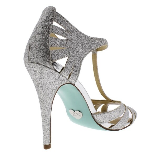 blue by betsey johnson tee glitter dress sandals