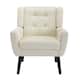 Modern Soft Linen Material Ergonomics Accent Chair Living Room Chair ...