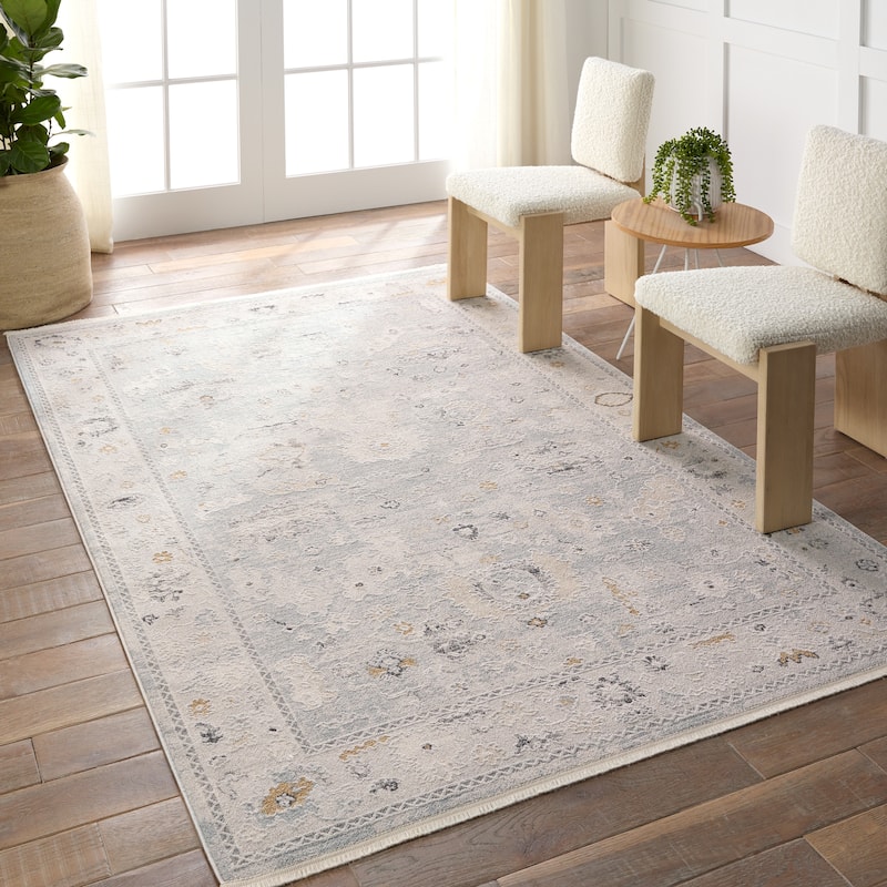 Gadarine Oriental Gray/Cream Rug - 3' 11" x 5' 11" - Rectangle