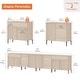 preview thumbnail 3 of 21, 126" Modern Reeded 8-Door Sideboard With Drawers, 4-In-1 Wooden Credenza