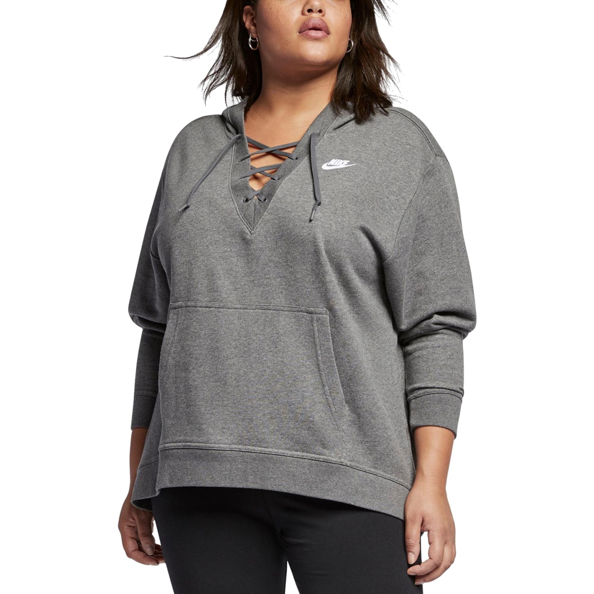 nike women's club lace up sweatshirt xxl