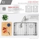 preview thumbnail 19 of 21, STYLISH 32 inch Stainless Steel 16G Double Bowl Low Divider Undermount Sink - Brushed Stainless Steel - 32" x 18" x 10"