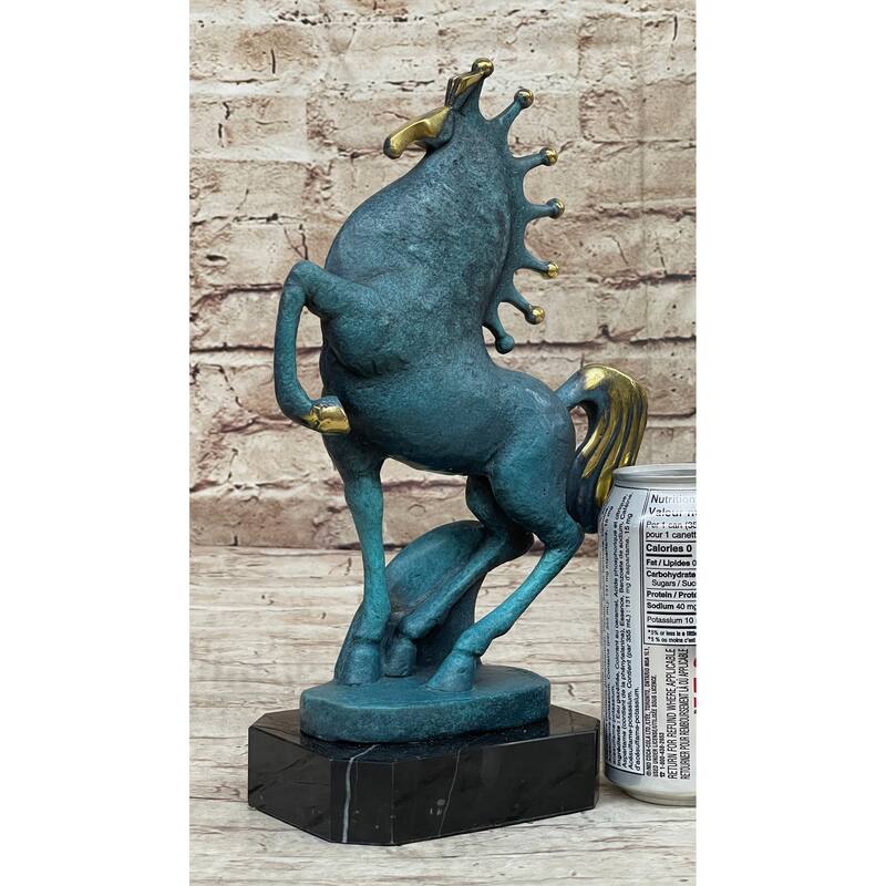 Signed Original Miguel Lopez Tang Horse Abstract Modern Bronze Sculpture Statue