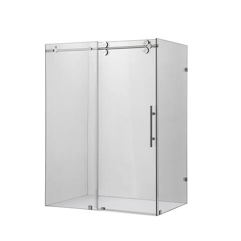 Villena Rectangle Single Sliding Frameless Shower Enclosure