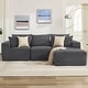 preview thumbnail 48 of 54, 109'' Corduroy Modular Sectional Sofa with Chaise