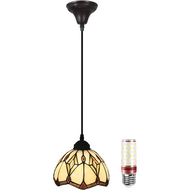 Tiffany pendant light black hanging lamp glass ceiling light