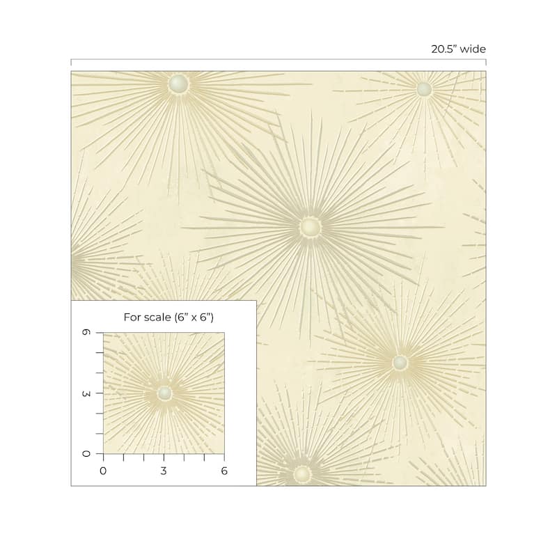 NextWall Starburst Geo Peel and Stick Wallpaper
