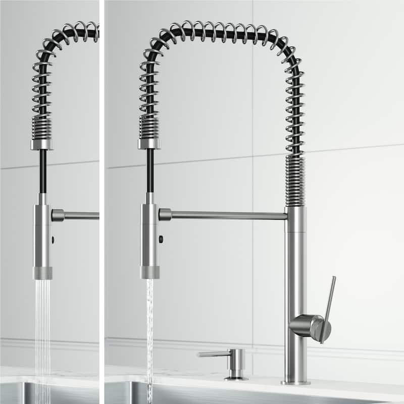 VIGO Sterling 23" H Single Handle Pull-Down Sprayer Kitchen Faucet