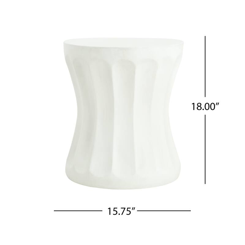 Outdoor Round Concrete Antique White Side Table Living Room Mgo End Table