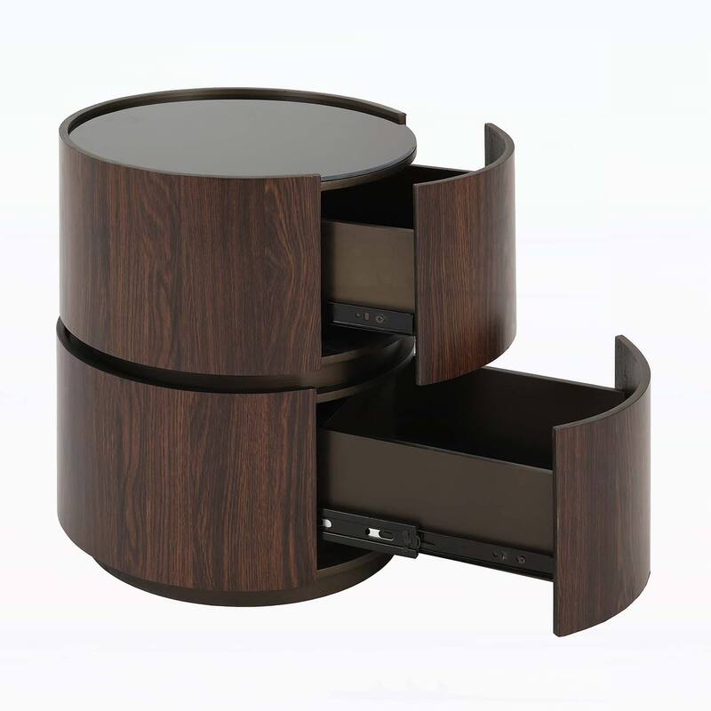 Double - Layer Storage Round Side Table with Unique Design for Living and Working Spaces