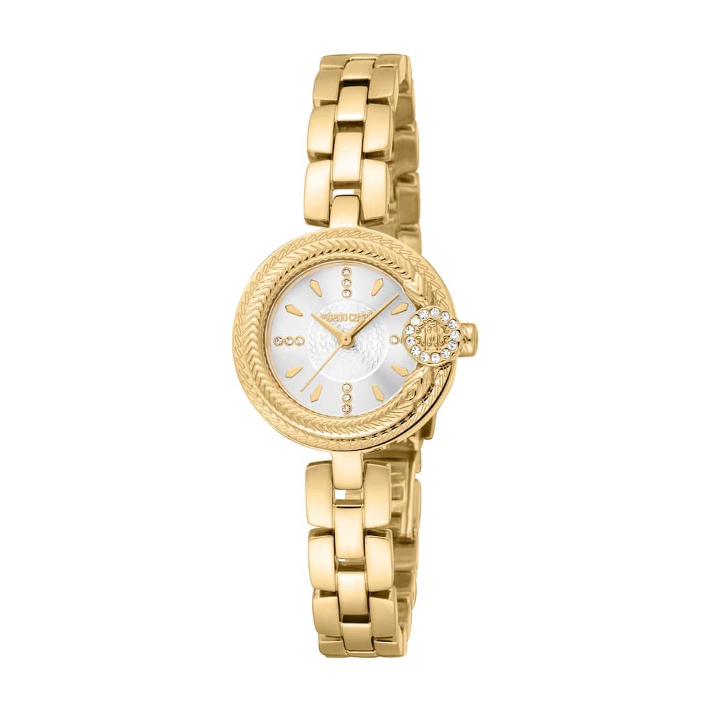 Roberto Cavalli Women RC5L096M0025 Quartz Watch - Gold-Tone