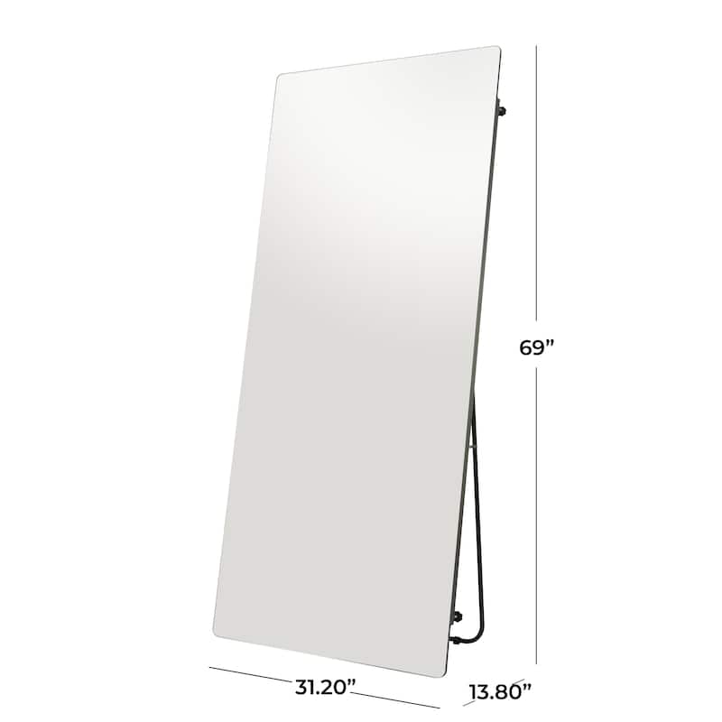 CosmoLiving by Cosmopolitan Silver or Gold Metal Room Floor Mirror with Stand