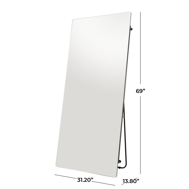 Metal Floor Mirror with Stand - Silver or Gold - CosmoLiving by Cosmopolitan