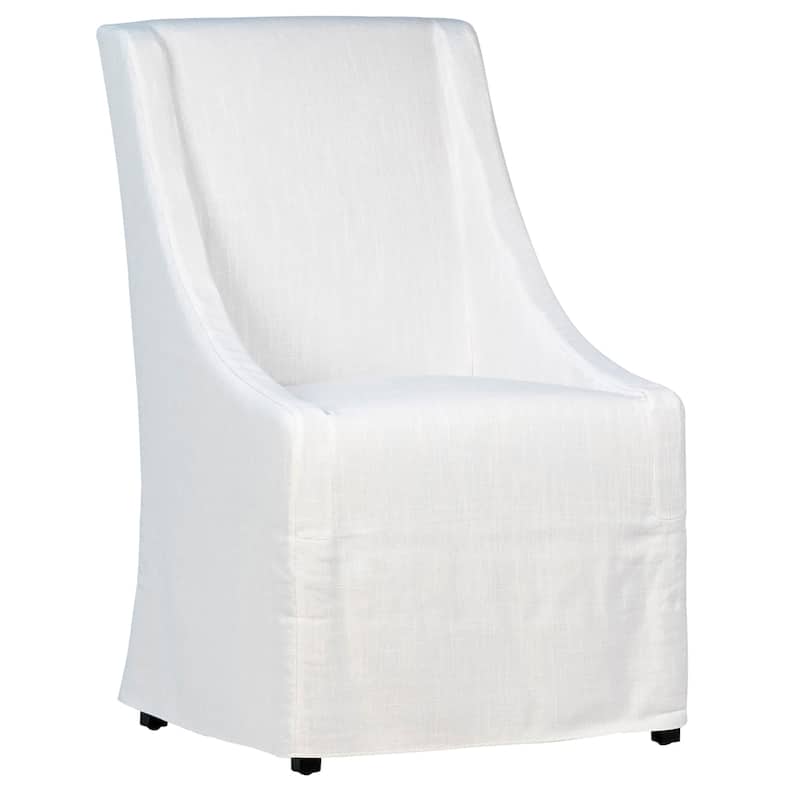 Lena Cotton Blend Slipcover Upholstered Dining Chair, White