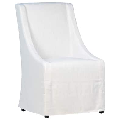 Lena Cotton Blend Slipcover Upholstered Dining Chair, White