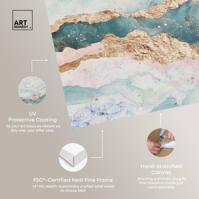 Rose Quartz Ridge Canvas by Art Remedy, Gallery Wrapped