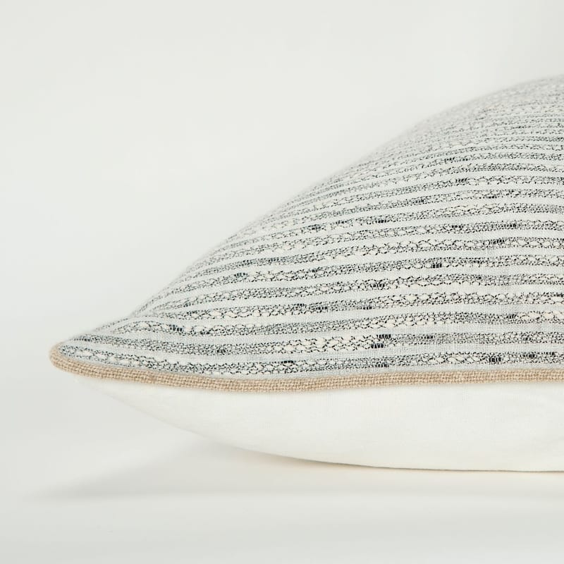 Donny Osmond Light Gray Stripe Throw Pillow