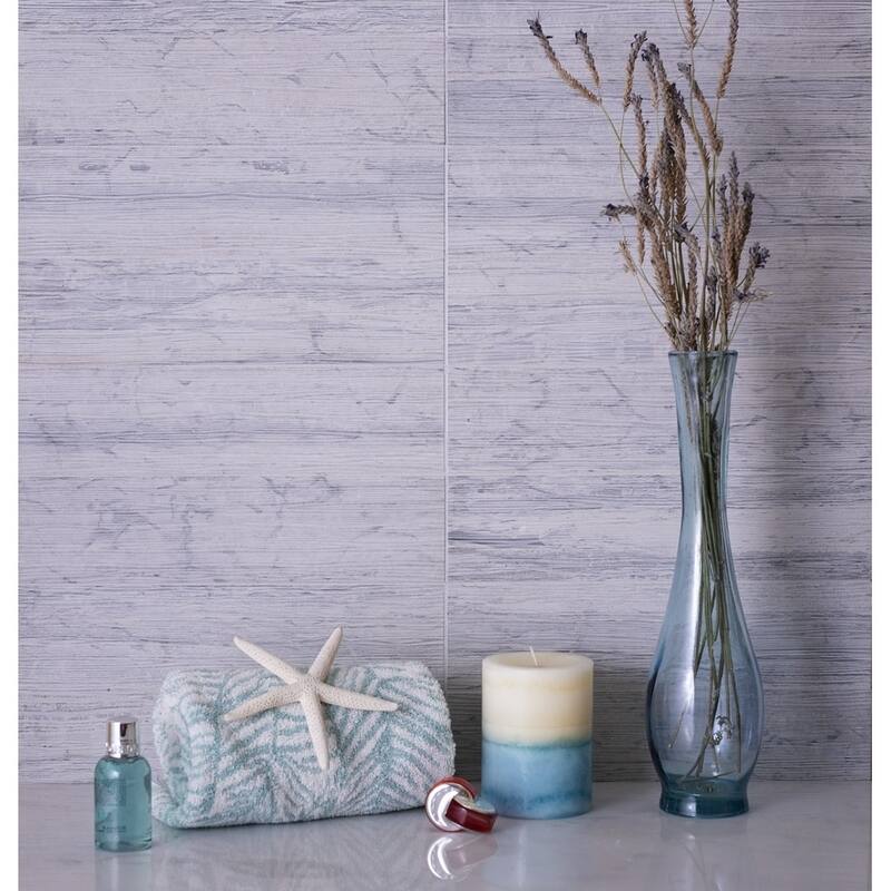 Artisana 3x12 in. Textured Etched Linear Wave Elongated Subway Wall and Floor Tile (5 sq ft/case, 20-Pack)