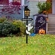 preview thumbnail 83 of 84, Glitzhome Halloween LED Ghost Cat Pumpkin Nutcracker Yard Stakes Standing Sign Hanging Decor