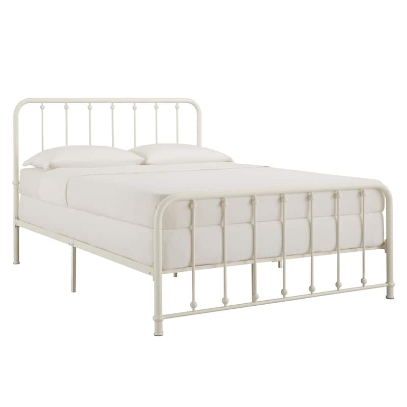 Kae Metal Bed with Beaded Headboard by iNSPIRE Q Classic