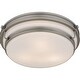 preview thumbnail 3 of 5, Grafton 3-Light Antique Nickel Flush Mount