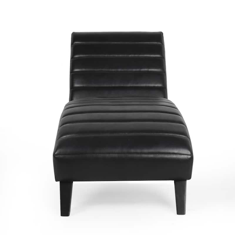 Stillmore Indoor Upholstered Channel Stitch Chaise Lounge by Christopher Knight Home