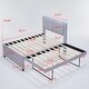 preview thumbnail 3 of 8, Full Platform Bed with Adjustable Trundle