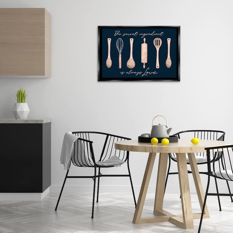Stupell Secret Ingredient Always Love Framed Floater Canvas Wall Art Design By Lux + Me Designs