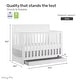 preview thumbnail 3 of 3, Dream On Me Reign 5 in 1 Convertible Crib with Under Drawer - White