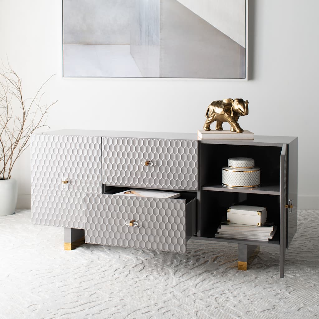 SAFAVIEH Home Kingsly Sideboard - 64"W x 18"D x 29"H