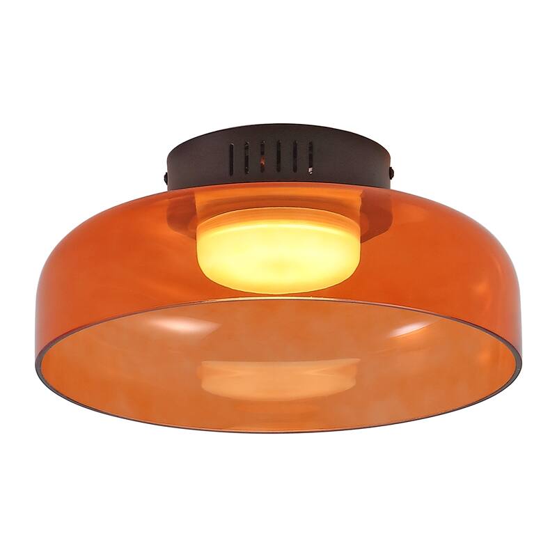 Kalmar Modern Minimalist Iron/Glass Dimmable Integrated LED Flush Mount