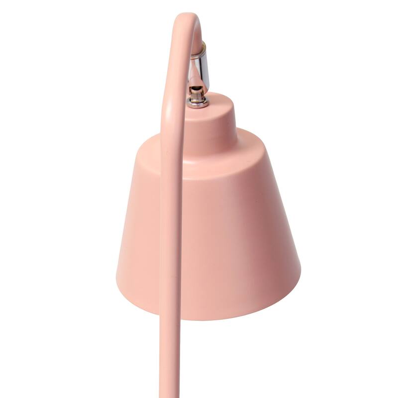 Angled Arm Desk Lamp with Adjustable Cone Shade - 16" - Pink