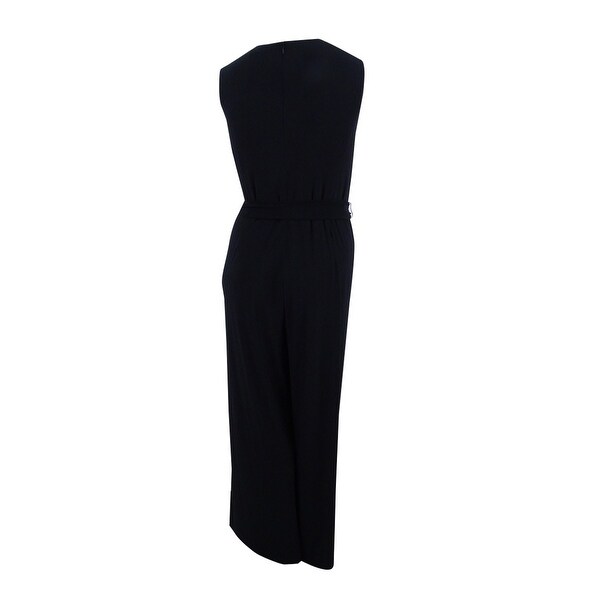 womens black jersey jumpsuit