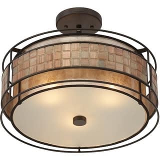 Laguna 3-Light Semi-Flush Mount in Renaissance Copper