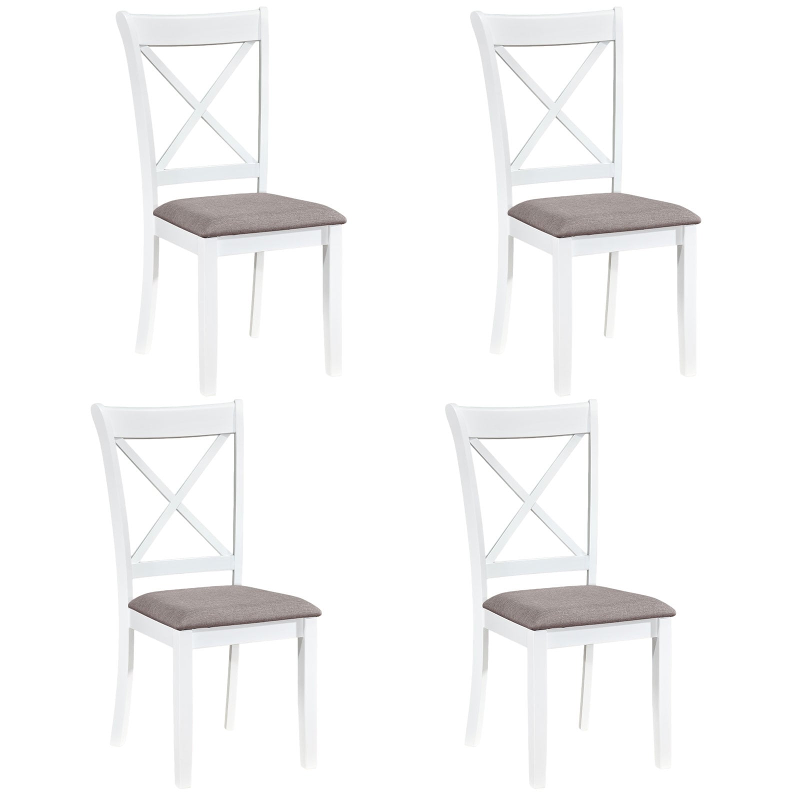 Gymax Dining Chairs Set of 4 w/Comfortable Backrest & Padded Seat for