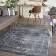 preview thumbnail 9 of 25, Malta Vintage Oriental Bordered Medallion Area Rug 5'3" x 7'7" - Navy - Runner/Rectangle