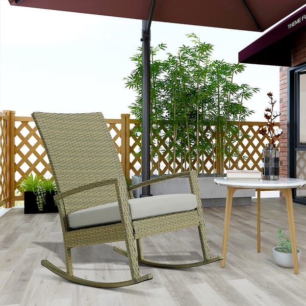 Garden Rocking Chair Rattan Chair Overstock 33993948