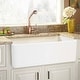 preview thumbnail 2 of 6, Vanityfair 33" L x 20" W Ceramic Single Basin Farmhouse Kitchen Sink with Accessories