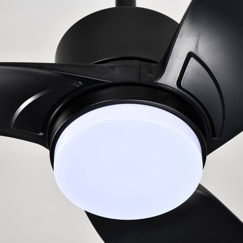 Genson SMART Black 3-Blade LED Lighted Ceiling Fan with Remote