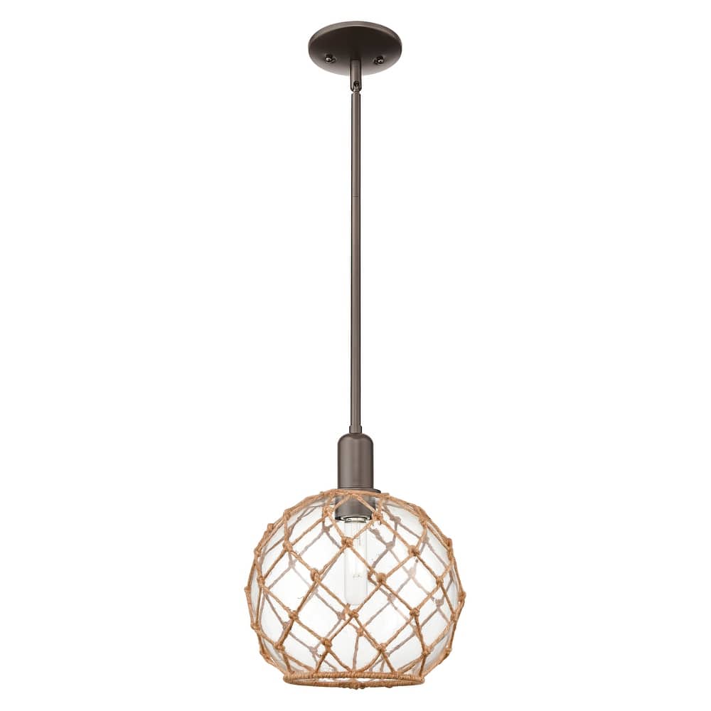 Innovations Lighting Endless Possibilities Arcadia - Farmhouse Rope - 1 Light 10" Stem Hung Mini Pendant