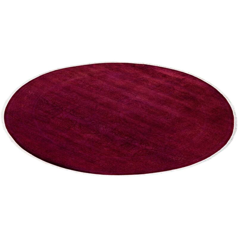 Fine Vibrance, One-of-a-Kind Hand-Knotted Area Rug - Pink, 6' 1" x 6' 1" - 6' 1" x 6' 1"