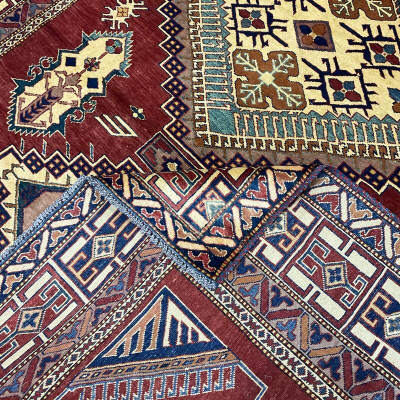 HERAT ORIENTAL Handmade Super Kazak Wool Rug - 6'9" x 9'8"