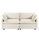 preview thumbnail 121 of 150, Corduroy Sectional Sofa with Removable Ottomans & Ultra-soft Cushions for Living Room & Bedroom Loveseats - Beige