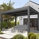 preview thumbnail 34 of 52, EROMMY 3-Piece Patio Conversation Set with Glass Table & 2 Armchairs, Seat Cushions