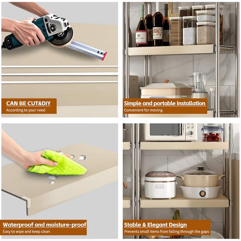 24 in 5 Pcs Wire Shelf Covers Foamed PVC Wire Rack Covers for Removable Closet (Not Wood) Pantry Shelves for Cabinet Bathroom